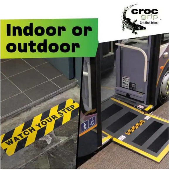 CROC Grip 16.4 Ft x 1.9 In Watch Your Step Anti-Slip Grit Tape - Picture 3 of 3